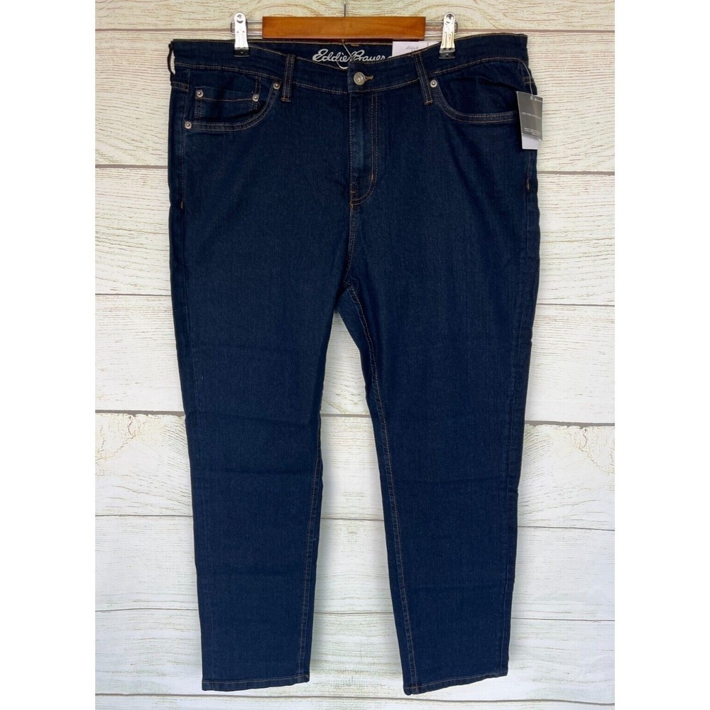 Eddie Bauer Stretch Jeans Mens 38X30 Vintage Blue Slim Fit Jeans New Mis Tagged